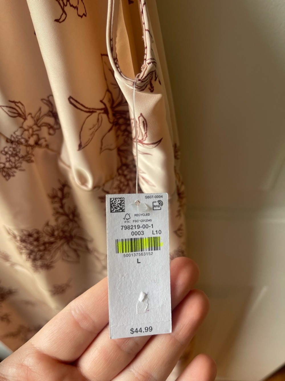 NWT Old Navy Blush Pink Floral Satin Midi Dress - Picture 3 of 6
